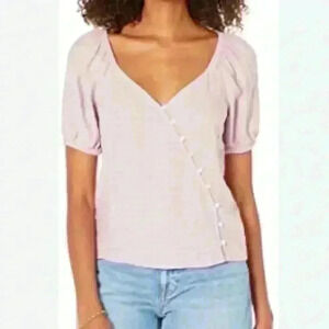 NWT Madewell linen blend puff sleeve top